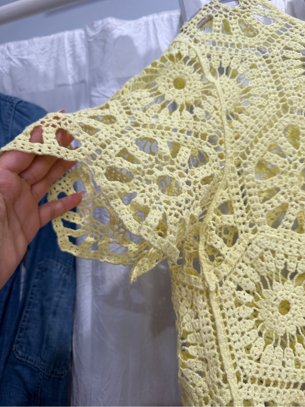 Crocheted Top — Pale Yellow - Picture 4 of 4